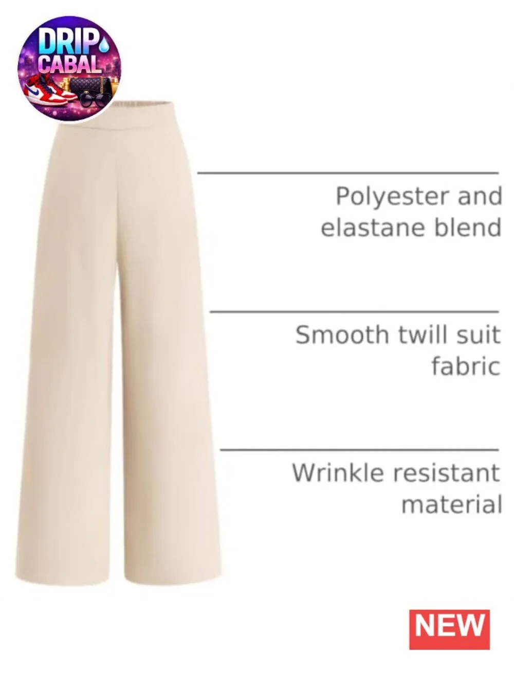 Women High Waisted Wide Leg Pants Business Casual Work Trousers with Pockets